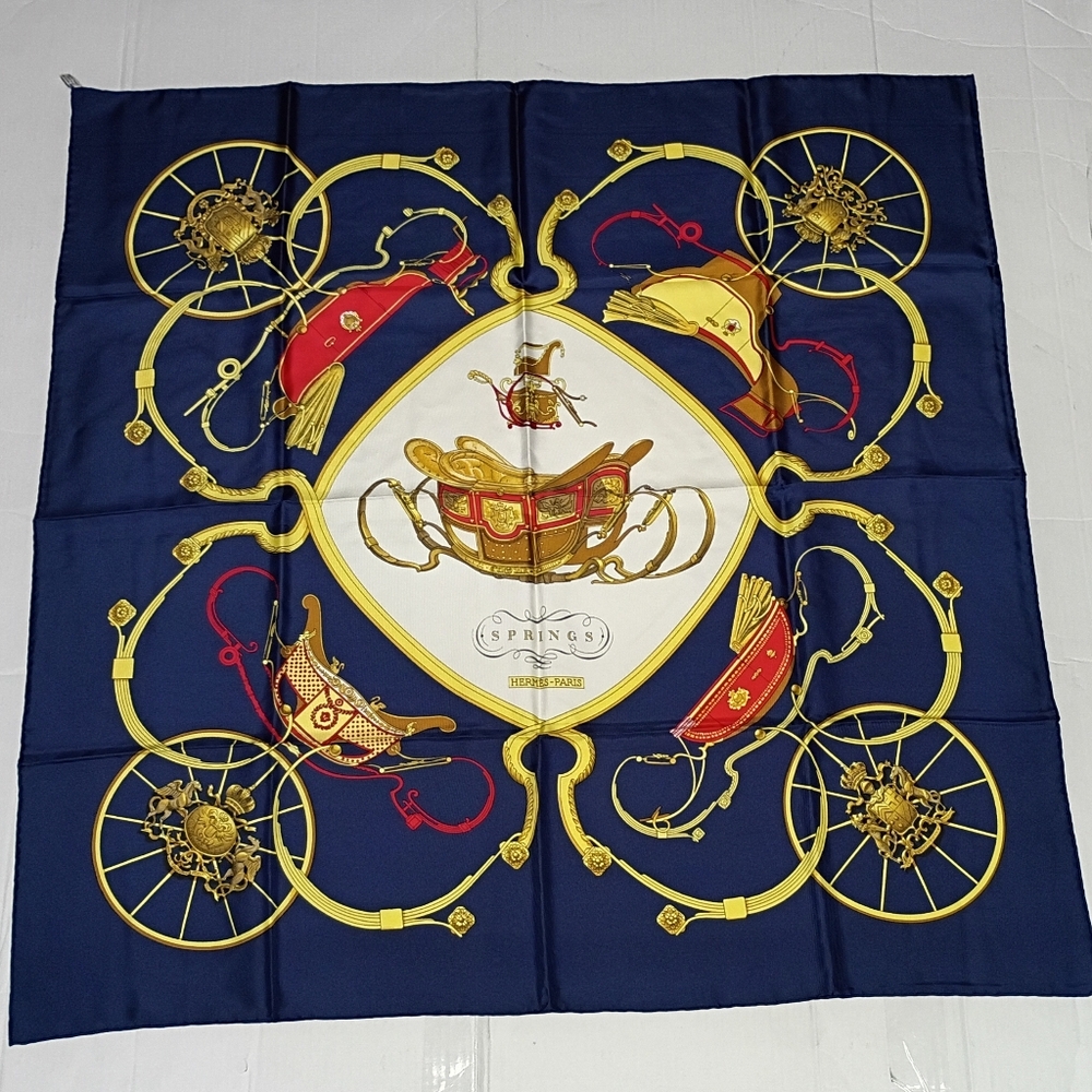 ❤️NWOT HERMES SPRINGS LEDOUX CARRIAGE Silk Twill Piano Shawl Scarf 36X36